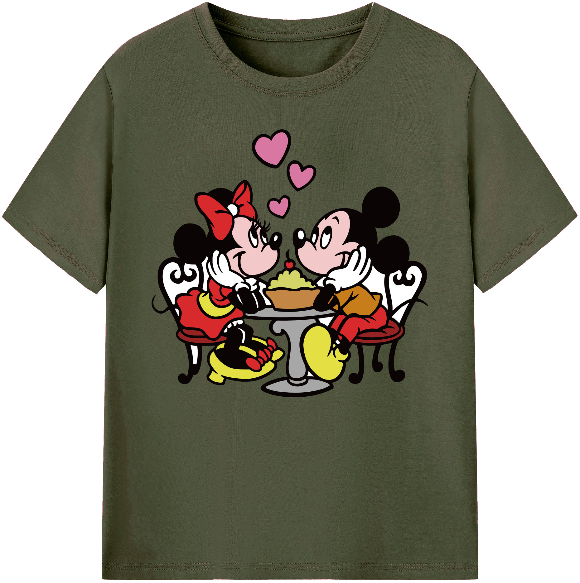 ミッキーマウス Mickey Mouse 綿100％ メンズ半袖Tシャツ｜肌触りやわらか＆通気性
